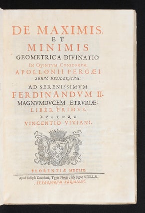 De Maximis et Minimis Geometrica Divinatio in Quintum Conicorum Apollonii Pergaei.
