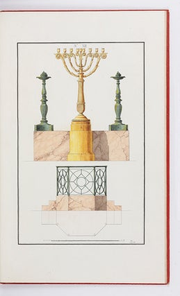 Grund-Plaene, Durchschnitte und Façaden nebst einigen Details der Synagoge in München. Jean Baptiste MÉTIVIER.