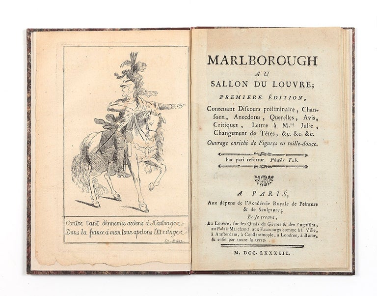 Item ID: 5500 Marlborough au Sallon du Louvre, Première Édition, Contentant discours...