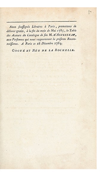 Item ID: 5858 Catalogue des Livres imprimés et manuscrits, de la Bibliothèque de feu Monsieur...