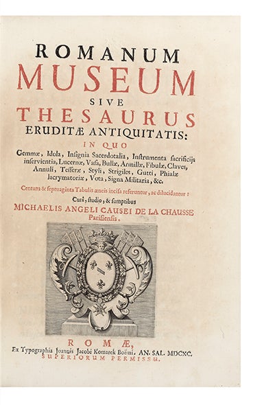 Item ID: 6005 Romanum Museum, sive, Thesaurus eruditae Antiquitatis: in quo Gemmae, Idola,...