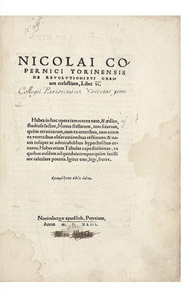 De Revolutionibus Orbium Coelestium, Libri VI.