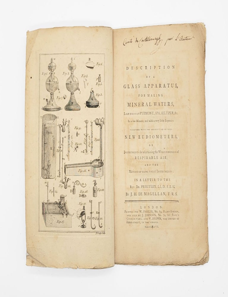 Item ID: 6126 Description of a Glass Apparatus for making Mineral Waters, like those of Pyrmont,...
