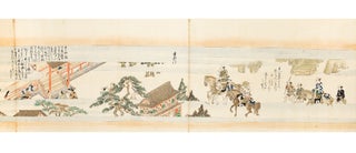 Illustrated scroll on paper, entitled “Shiki no susami” [trans.: “Four Seasons of Pleasure Seeking”].
