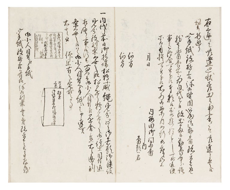 Item ID: 6336 Manuscript on paper, entitled on upper wrapper “Uchi Sakurada kinkata ikken”...