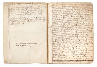 Manuscript on paper of an early version of Weston’s highly important A Discours of. Sir Richard WESTON.