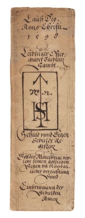 Manuscript in German, written in ink in several clerical hands on paper, entitled “Laus. Hans I STRAUB, gold-.