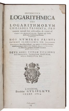 Arithmetica Logarithmica sive Logarithmorum Chiliades Triginta, pro numeris naturali serie. Henry BRIGGS.