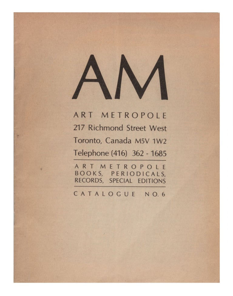 Item ID: 6936 [From upper cover]: Catalogue No. 6. bookseller ART METROPOLE
