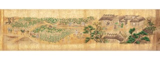 Two fine & luxuriously painted scrolls (260 x 4900 mm.; 260 x 4930 mm.) on mica paper, RICE CULTIVATION THROUGH THE FOUR.