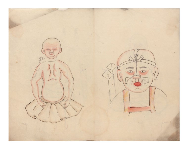 Item ID: 7058 Finely illustrated manuscript on paper, entitled on upper wrapper “Seikotsu Hotai...