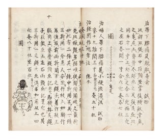 Manuscript on paper, entitled in manuscript on title label on upper cover & on first leaf: “Kyuji hizoku den” [“Acupuncture Treatments Passed on from Many Sources”].