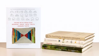 A complete set of the first editions of the five books of Edward Tufte, including The Visual Display of Quantitative Information (1983); Envisioning Information (1990); Visual Explanations: Images and Quantities, Evidence and Narrative (1997); Beautiful Evidence (2006); and Seeing with Fresh Eyes. Meaning, Space, Data, Truth (2020).