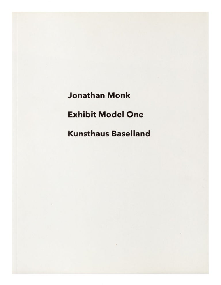 Item ID: 7599 Exhibit Model One, Kunsthaus Baselland. Jonathan MONK