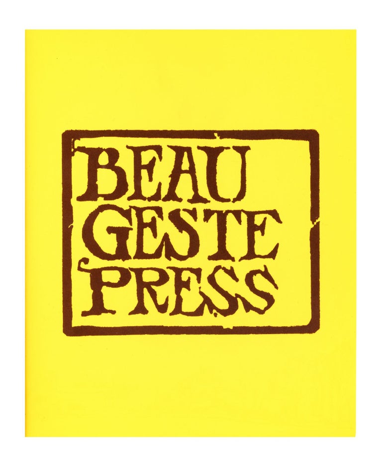 Item ID: 7650 Beau Geste Press. BEAU GESTE PRESS