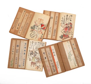 A collection of approximately 1650 chopstick wrappers, all of Japanese origin, pasted in four 8vo and two large 8vo albums, various bindings.