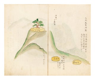 Illustrated manuscript on paper, entitled “Shoryo shuen jojuki” [“Comprehensive Survey of Emperors’ Mausoleums”].