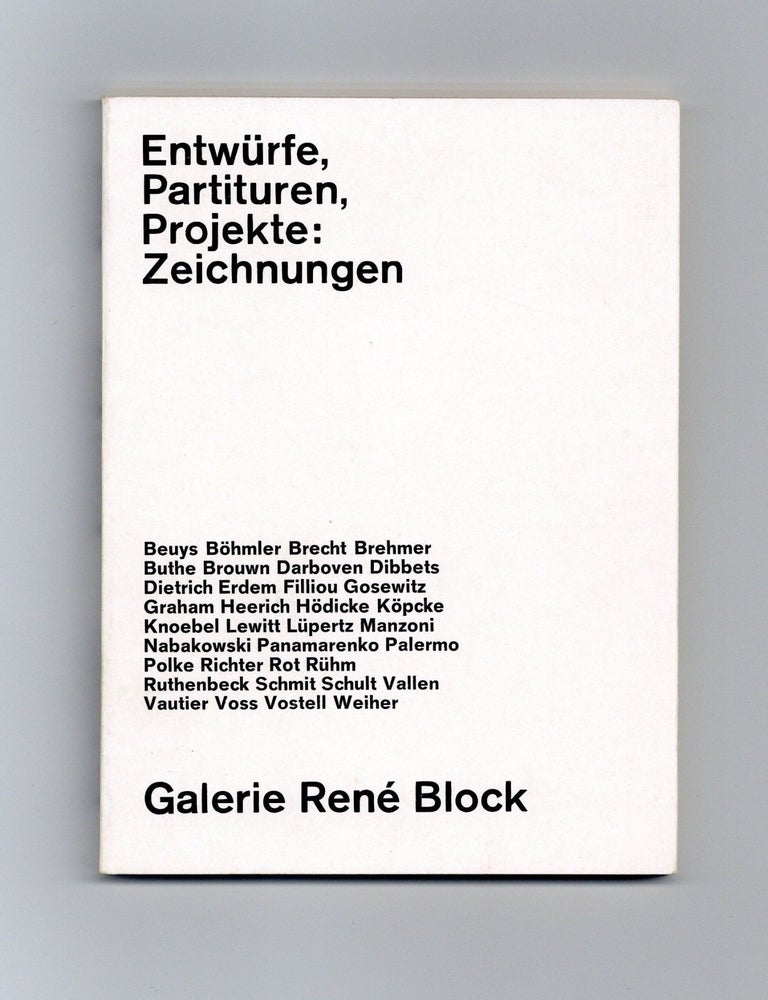 Item ID: 7737 Entwurfe, Partituren, Projekte: Zeichnungen. GALERIE RENÉ BLOCK