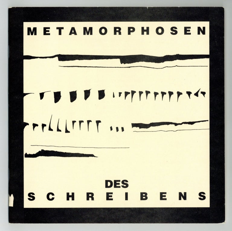 Item ID: 7797 Metamorphosen des Schreibens (12 October 1994-19 February 1995). Guy SCHRAENEN, curator.