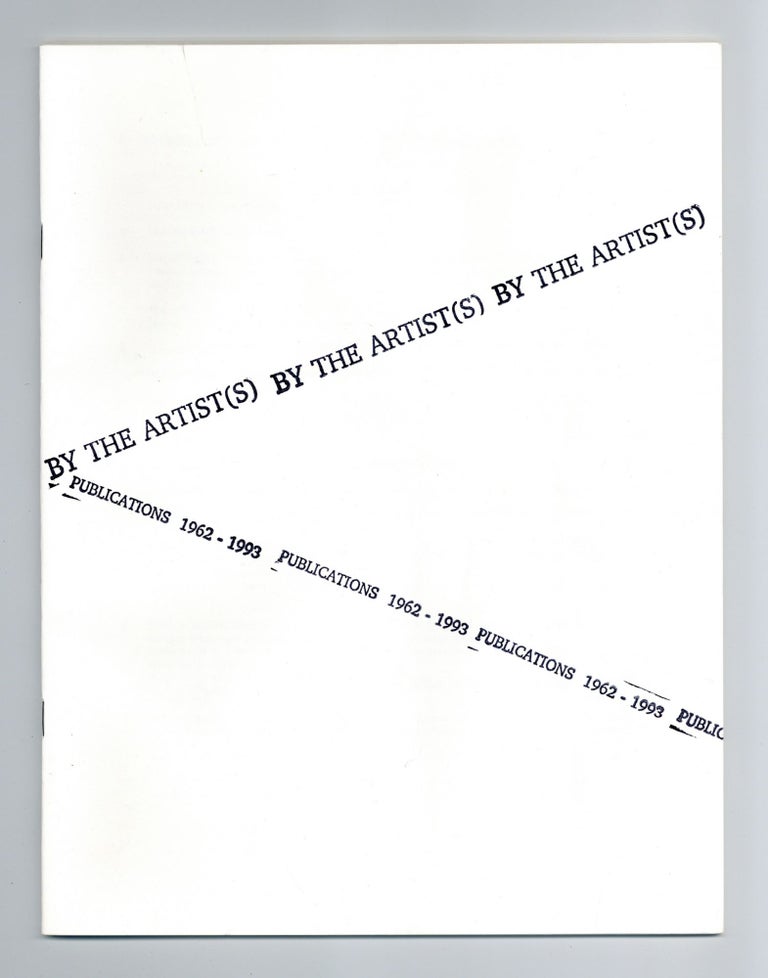 Item ID: 7942 Catalogue 9: By the Artist(s)…Publications 1962-1993. Jean-Noël HERLIN,...