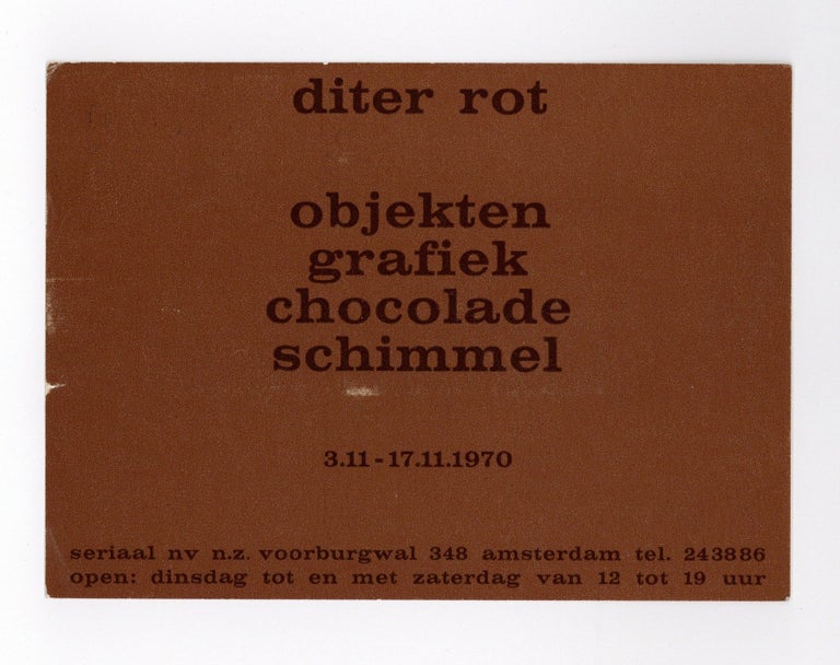 Item ID: 7992 Diter Rot: Objekten, Grafiek, Chocolade, Schimmel (3-17 November 1970). Diter ROT.