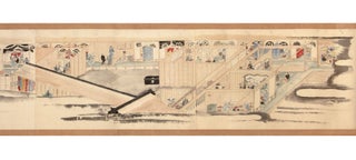 Illustrated scroll on fine paper concerned with the final Noh subscription performances, of 1848, by the Hosho ryu (school) of Noh.
