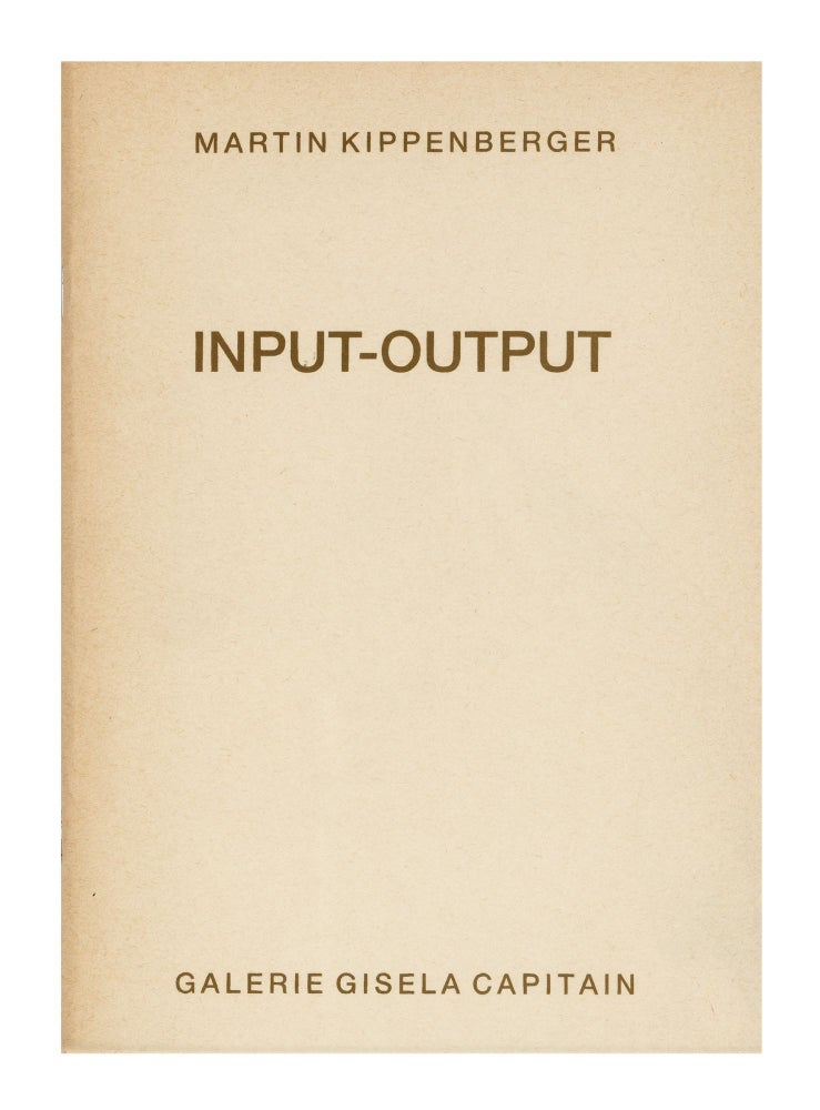 Item ID: 8207 Input-Output: Umzüge 1957-1988. Martin KIPPENBERGER