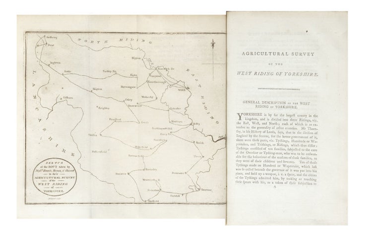 Item ID: 828 General View of the Agriculture of the West Riding of Yorkshire. Surveyed by Messrs Rennie, Brown, & Shirreff, 1793. With Observations on the Means of its Improvement, and Additional Information since received. Drawn up for the Consideration of the Board of Agriculture and Internal Improvement. Robert BROWN.