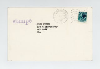 Exhibition postcard: Mario Merz (opens 6 April 1977).