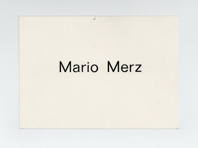 Item ID: 8312 Postcard: Mario Merz Bei Konrad Fischer (14 March-18 April 1981). Mario MERZ