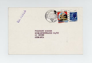 Postcard invitation: Mario Merz (opens 12 December 1980).