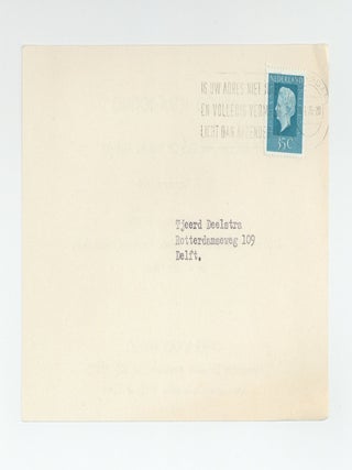 Postcard announcement: Arrigo Lora-Totino: Recent Works of Visual Poetry (3-21 February 1976).