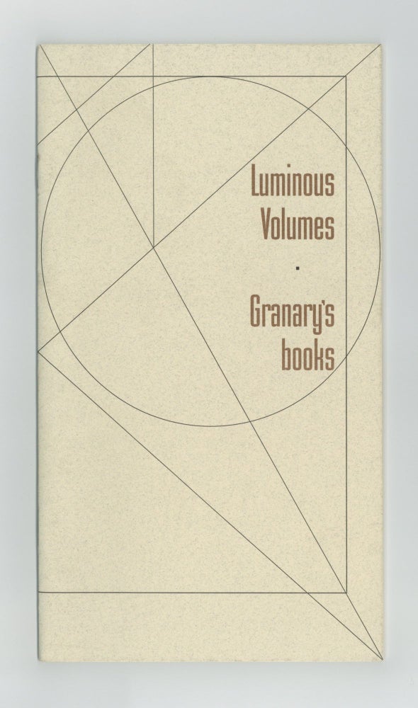 Item ID: 8527 Luminous Volumes (28 October-27 November 1993). bookseller GRANARY BOOKS.