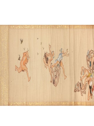 EROTIC SCROLL, BUDDHIST PRIESTS.