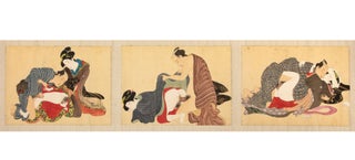 Picture scroll, entitled on label on outside of front silk-brocade endpaper “Shunsho no. EROTIC SCROLL.
