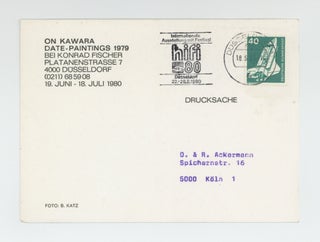 Exhibition postcard: On Kawara: Date-Paintings 1979 Bei Konrad Fischer (19 June-18 July 1980).