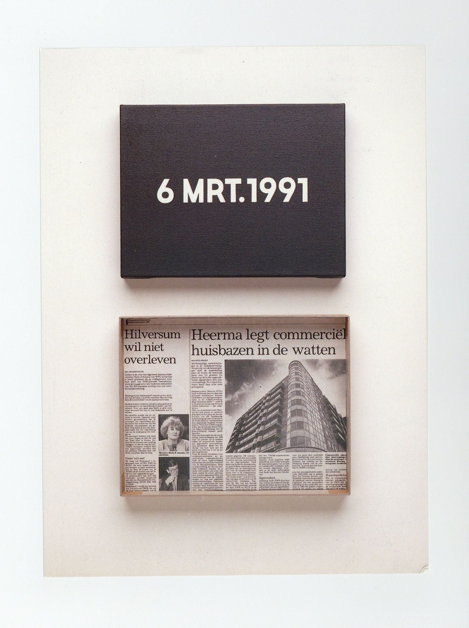 Exhibition card: On Kawara: date paintings in 89 cities 15 