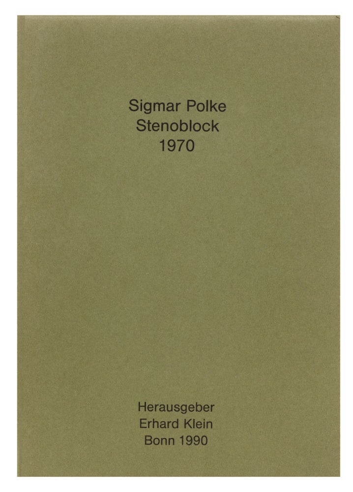 Item ID: 8753 Sigmar Polke: Stenoblock 1970. Sigmar POLKE