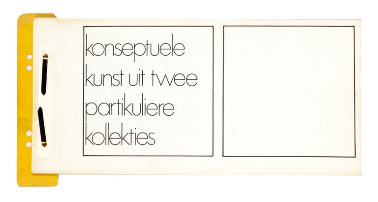 Item ID: 8760 konseptuele kunst uit twee partikuliere kollekties (5-26 March 1972). gallery UTRECHTSE KRING.