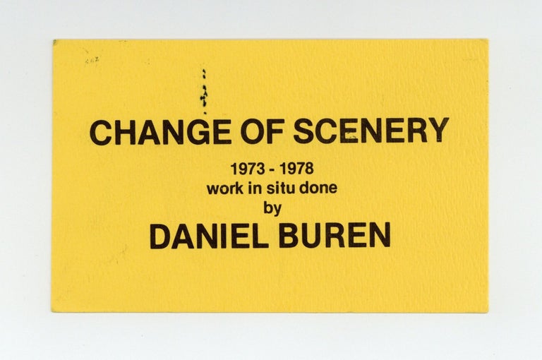 Item ID: 8787 Exhibition postcard: Change of Scenery, 1973-1978 work in situ done by Daniel Buren (23 September-14 October 1978). Daniel BUREN.