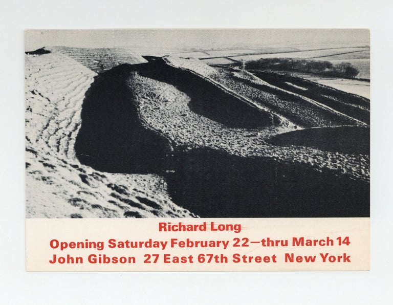 Item ID: 8795 Exhibition postcard: Richard Long (22 February-14 March [1969]). Richard LONG.