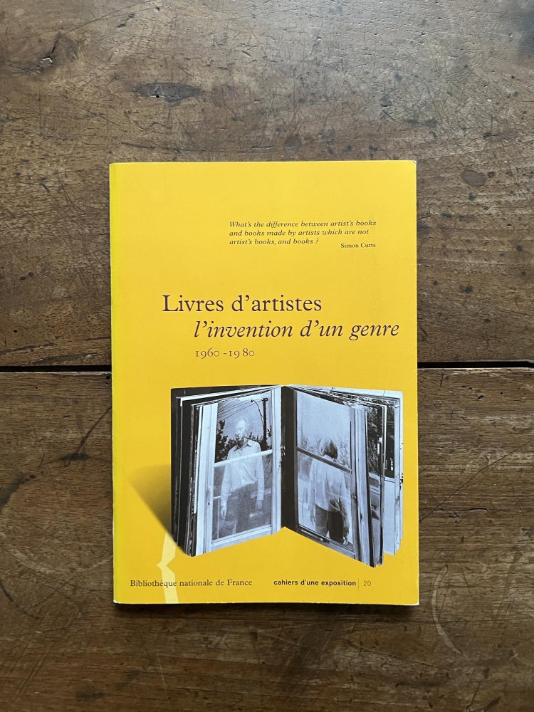 Item ID: 8806 Exhibition booklet: Livres d’artistes, l’invention d’un genre: 1960-1980. Anne MOEGLIN-DELCROIX, curator.