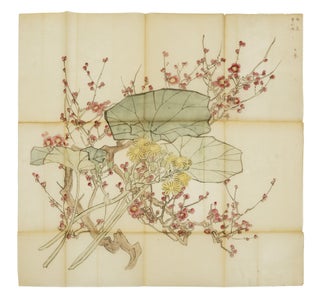 Album of loose large folded sheets of designs for ceiling decorations prepared by various. MATSUMURA KEIBUN’S DISCIPLES.