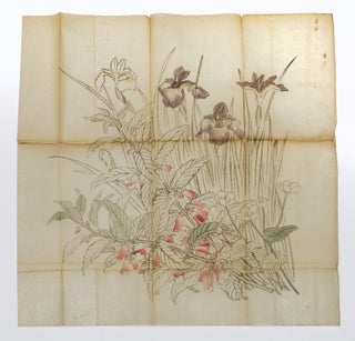 Album of loose large folded sheets of designs for ceiling decorations prepared by various disciples (see below) of Matsumura Keibun.
