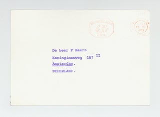 Exhibition postcard: Lawrence Weiner (June 1973).