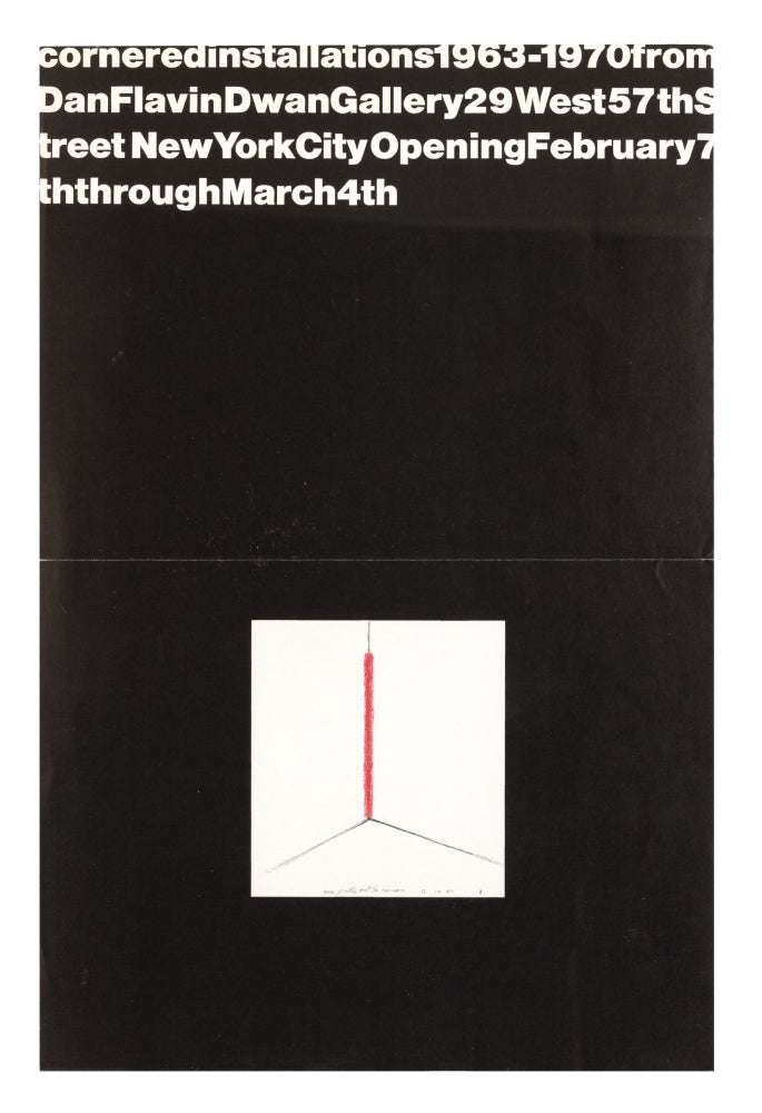 Item ID: 8890 Exhibition poster: cornered installations 1963-1970 from Dan Flavin (7 February-4 March [1970]). Dan FLAVIN.