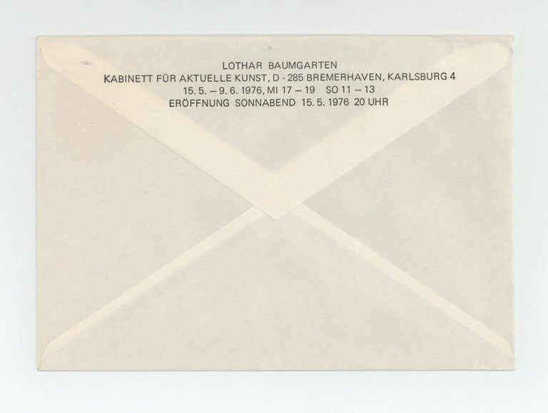 Item ID: 8953 Exhibition invitation: Lothar Baumgarten (15 May-9 June 1976). Lothar...