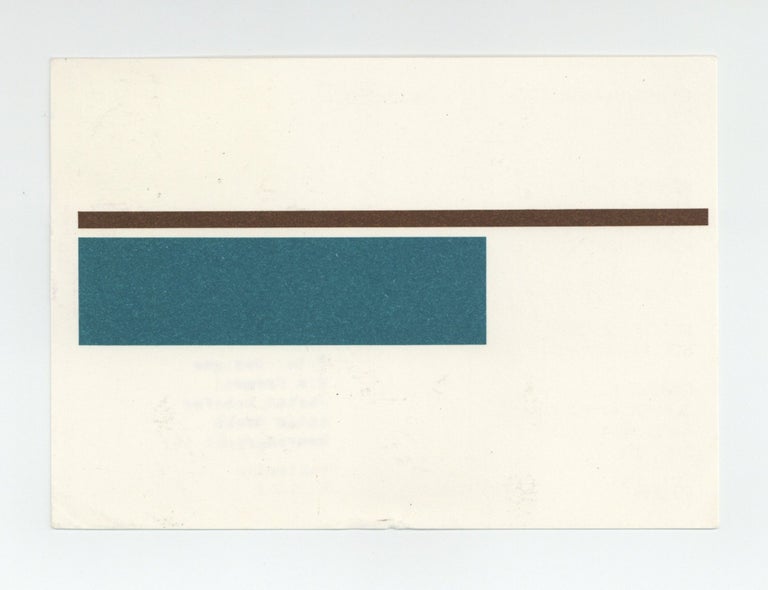 Item ID: 8963 Exhibition postcard: Gerhard Merz 1979 (5 May-4 June 1979). Gerhard MERZ