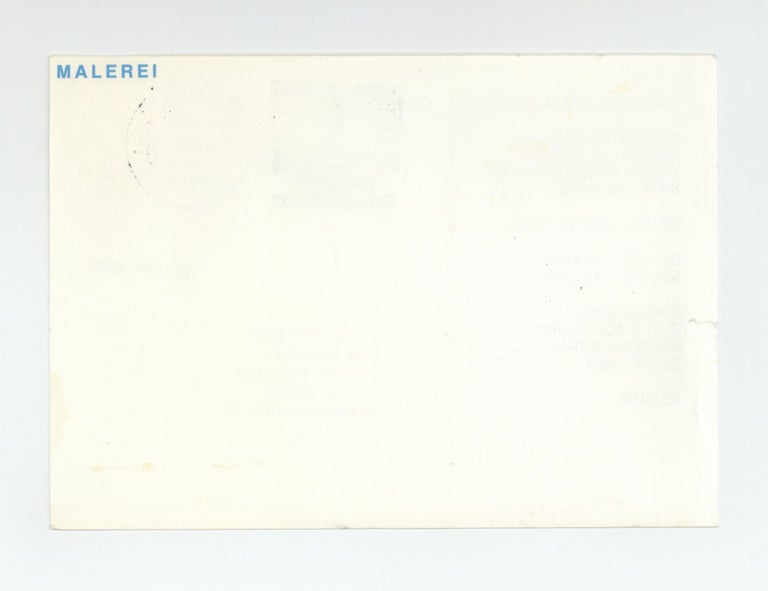 Item ID: 8970 Exhibition postcard: Karl-Wilhelm Wiebke (22 November-28 December 1980)....