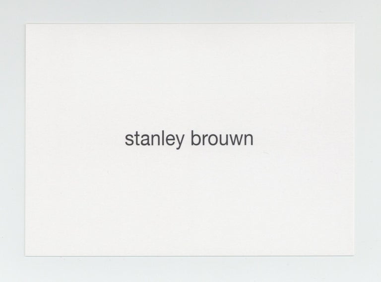 Item ID: 9047 Exhibition card: stanley brouwn (22 January-5 March 2021). Stanley BROUWN.